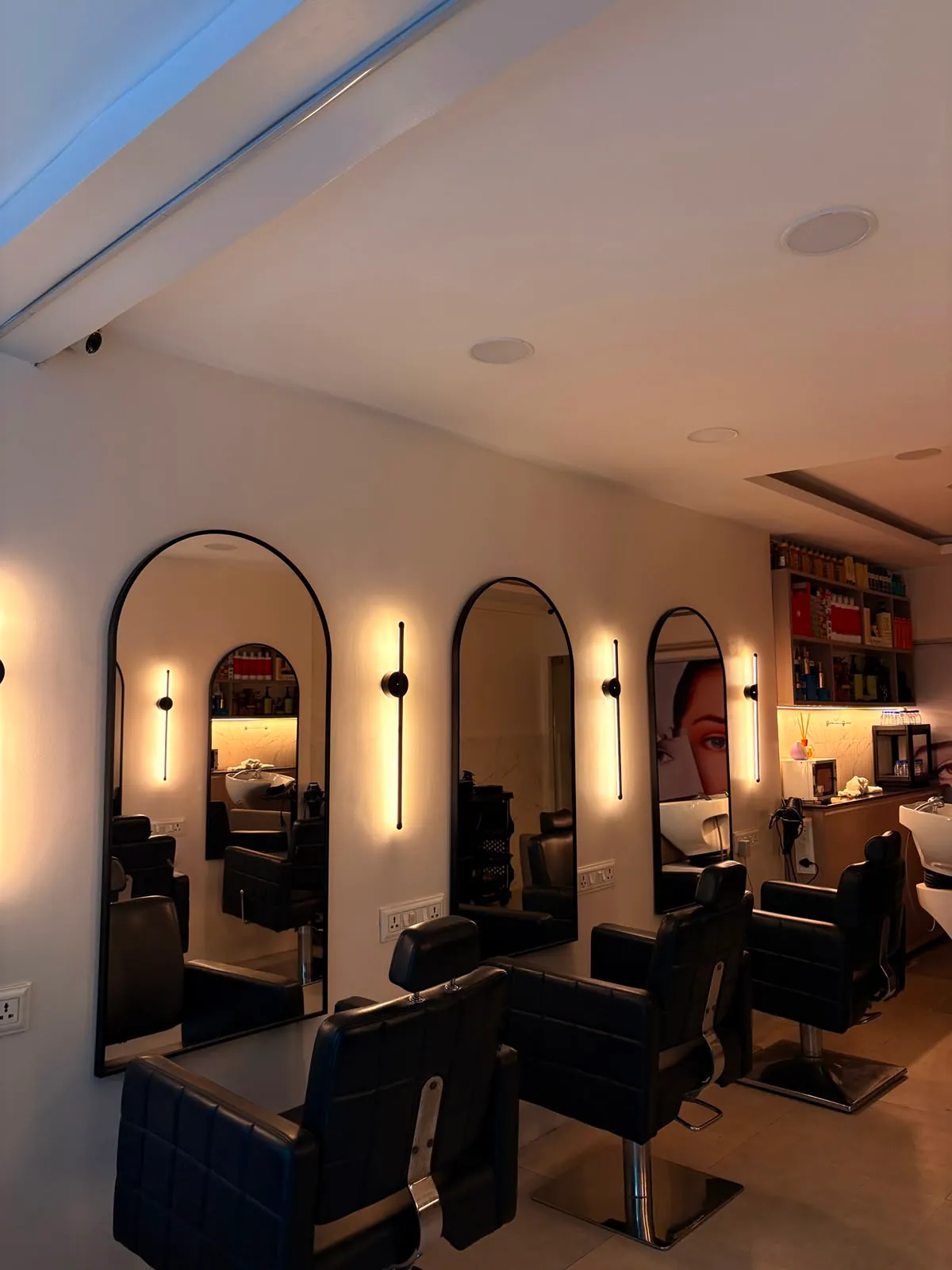 Angels Salon & Academy spacious modern salon floor, styling stations, and hair lounge in Ghatkopar East